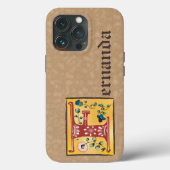 Middeleeuwse lichte lichte letter F Monogram Case-Mate iPhone Case (Achterkant)