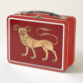 Middeleeuwse Manticore Metalen Lunchbox