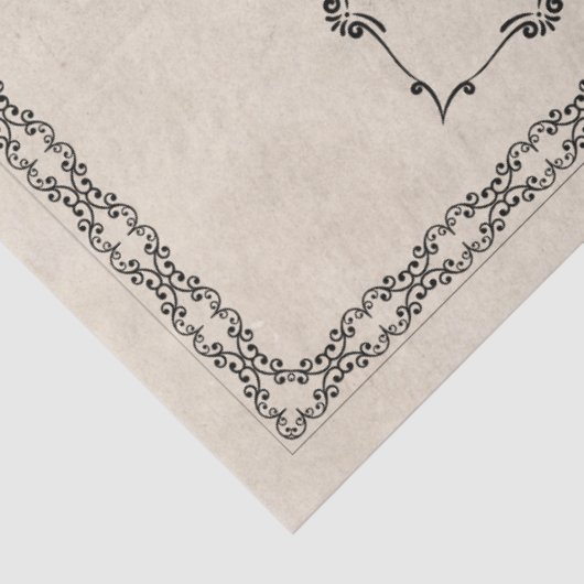 Middeleeuwse Manuscript Elegant bruiloft Tissuepapier (Detail)