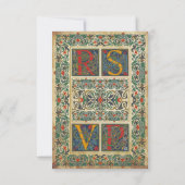 Middeleeuwse Manuscript RSVP-kaart RSVP Kaartje (Achterkant)