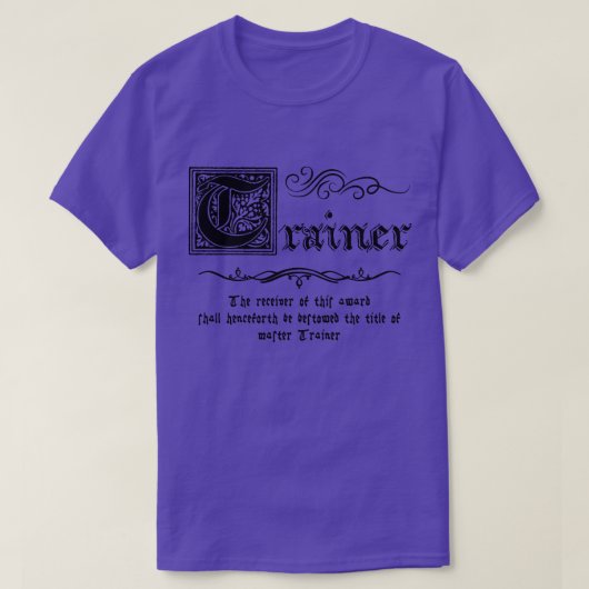 Middeleeuwse Master Trainer T-shirt (Design voorkant)