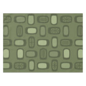 Middeleeuwse MCM afgeronde rechthoeken Olive Green Tafelkleed (Voorkant (Horizontaal))