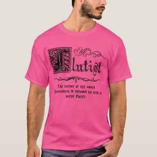 Middeleeuwse meester-fluitist t-shirt