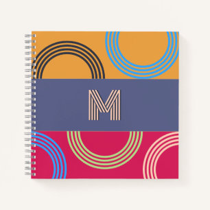 Middeleeuwse modern monogram Abstract geometrisch Notitieboek