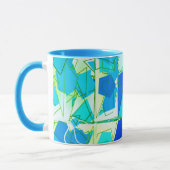 Middeleeuwse Moderne Abstracte, Aqua & Cerulean Bl Mok (Links)