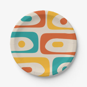 Middeleeuwse moderne, Abstracte Blauwgroen Sinaasa Papieren Bordje