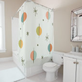 Middeleeuwse moderne Abstracte bollen en sterren Douchegordijn (In situ)