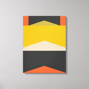 Middeleeuwse moderne Abstracte kunstvormen Canvas Afdruk