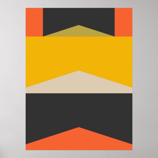Middeleeuwse moderne Abstracte kunstvormen Poster (Voorkant)