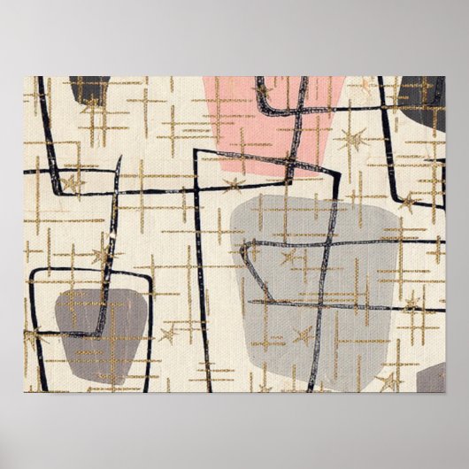 Middeleeuwse moderne Abstracte Poster (Voorkant)