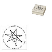 Middeleeuwse moderne Atomic Starburst Galaxy MCM Rubberstempel (Gestempeld)