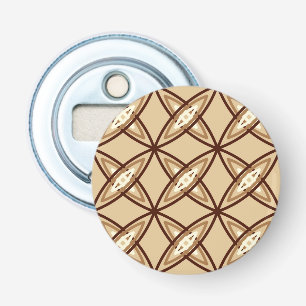 Middeleeuwse moderne atoomprinter - Camel Tan Button Flesopener