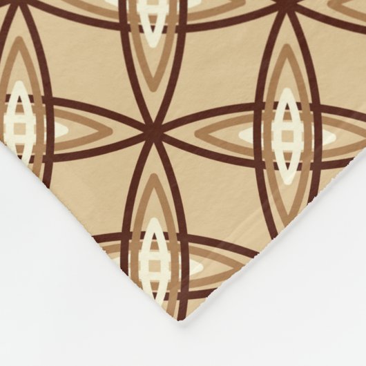 Middeleeuwse moderne atoomprinter - Camel Tan Fleece Deken (Hoek)