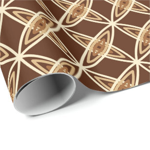 Middeleeuwse moderne atoomprinter - Chocolate Brow Cadeaupapier