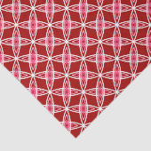 Middeleeuwse moderne atoomprinter - donkerrood tissuepapier (Detail)