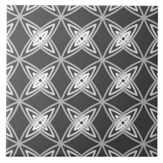 Middeleeuwse moderne atoomprinter - Koolsteengrijs Tegeltje (Voorkant)