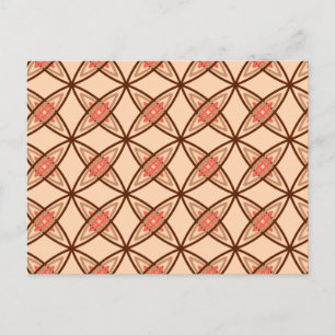 Middeleeuwse moderne atoomprinter - Pastel Peach Briefkaart