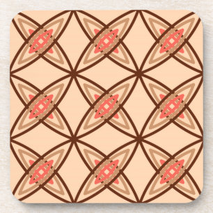 Middeleeuwse moderne atoomprinter - Pastel Peach Onderzetter