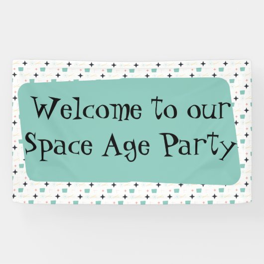 Middeleeuwse moderne atoomsterbanner spandoek (Horizontaal)