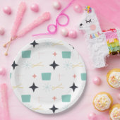 Middeleeuwse moderne atoomsterren papieren bordje (Feest)