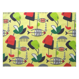 Middeleeuwse moderne atoomvistablet tafelkleed