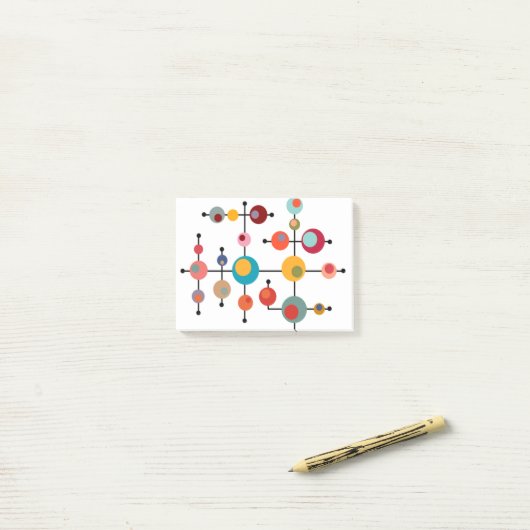 Middeleeuwse moderne bubbels post-it® notes (Op bureau)