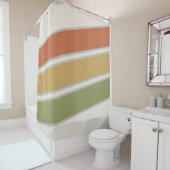 Middeleeuwse moderne drie strips douchegordijn (In situ)