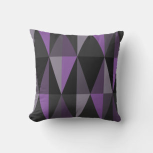 Middeleeuwse moderne driehoeken donker Violet Kussen