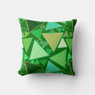 Middeleeuwse moderne driehoeken, Emerald Green Kussen