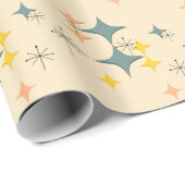 Middeleeuwse moderne Eames Atomic Starbursts Custo Cadeaupapier (Rol Hoek)