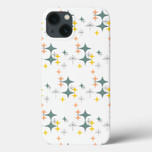 Middeleeuwse moderne Eames Atomic Starbursts Custo iPhone 13 Hoesje