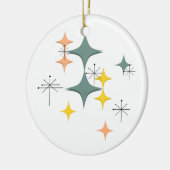 Middeleeuwse moderne Eames Atomic Starbursts Custo Keramisch Ornament (Links)
