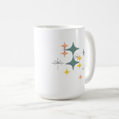 Middeleeuwse moderne Eames Atomic Starbursts Custo Koffiemok (Voorkant rechts)