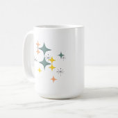 Middeleeuwse moderne Eames Atomic Starbursts Custo Koffiemok (Voorkant links)
