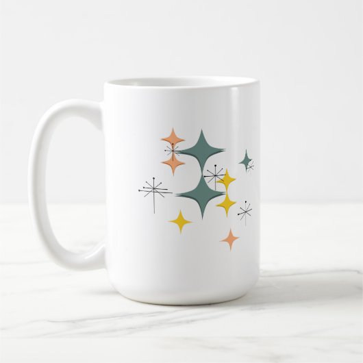 Middeleeuwse moderne Eames Atomic Starbursts Custo Koffiemok (Links)