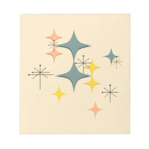 Middeleeuwse moderne Eames Atomic Starbursts Custo Notitieblok
