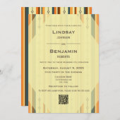 Middeleeuwse Moderne Geïnspireerde w/QR Code Weddi Kaart (Voorkant / Achterkant)