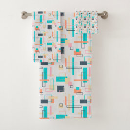 Middeleeuwse moderne geometrische vormen bad handdoek