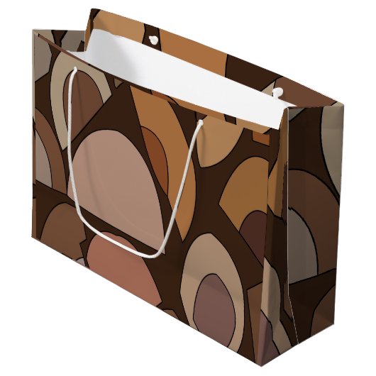 Middeleeuwse moderne geometrische vormen groot cadeauzakje (Voorkant Gekanteld)