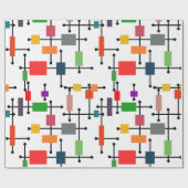 Middeleeuwse moderne grote netten cadeaupapier (Vlak)