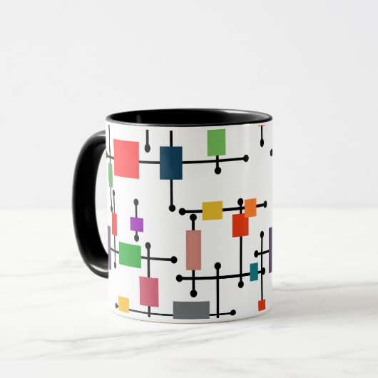 Middeleeuwse moderne grote netten mok (Voorkant links)