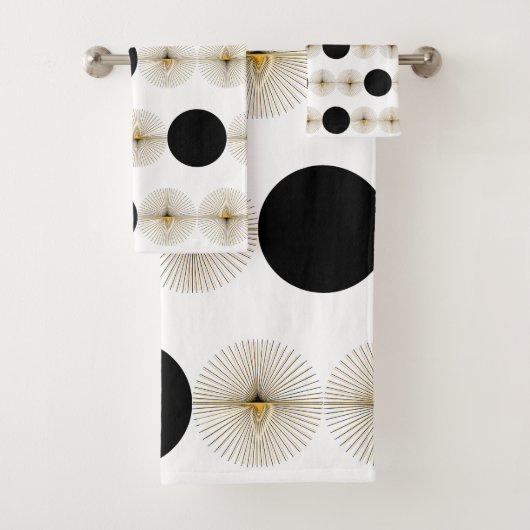 Middeleeuwse moderne halve cirkel bad handdoek (Insitu)