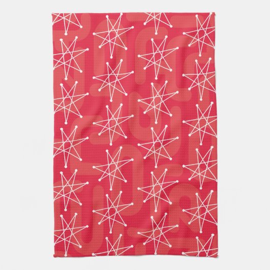 Middeleeuwse moderne Kerstmis, atoomMCM MOD Star Theedoek (Verticaal)