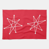 Middeleeuwse moderne Kerstmis, atoomMCM MOD Star Theedoek (Horizontaal)