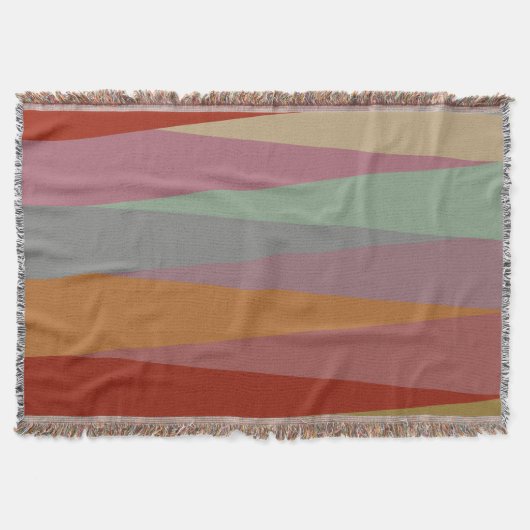 Middeleeuwse moderne kleurrijke driehoeken deken (Voorkant)