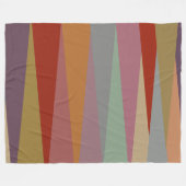 Middeleeuwse moderne kleurrijke driehoeken fleece deken (Voorkant (Horizontaal))