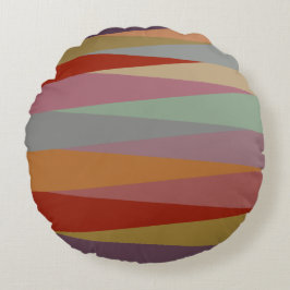 Middeleeuwse moderne kleurrijke driehoeken rond kussen