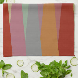 Middeleeuwse moderne kleurrijke driehoeken theedoek