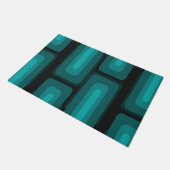 Middeleeuwse moderne lange rechthoeken Blauwgroen Deurmat (Schuin)