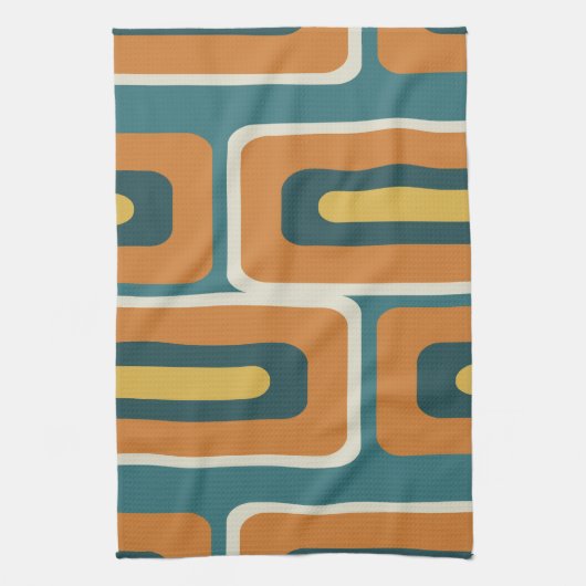 Middeleeuwse moderne lange rechthoeken kleurrijk 1 theedoek (Verticaal)